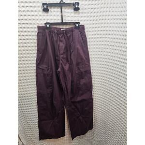 Purple wide leg cargo pants size S
